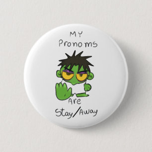 Cool introvert mood 2 inch round button