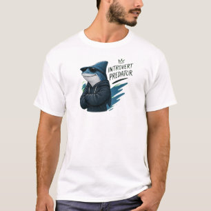 Cool Introvert Predator Shark with Sunglasses T-Shirt