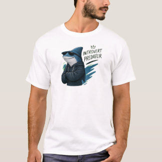 Cool Introvert Predator Shark with Sunglasses T-Shirt