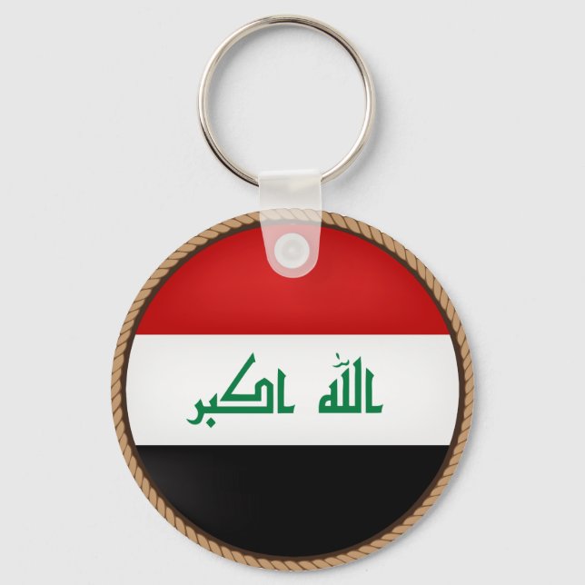 Cool Iraq Flag Seal Keychain (Front)
