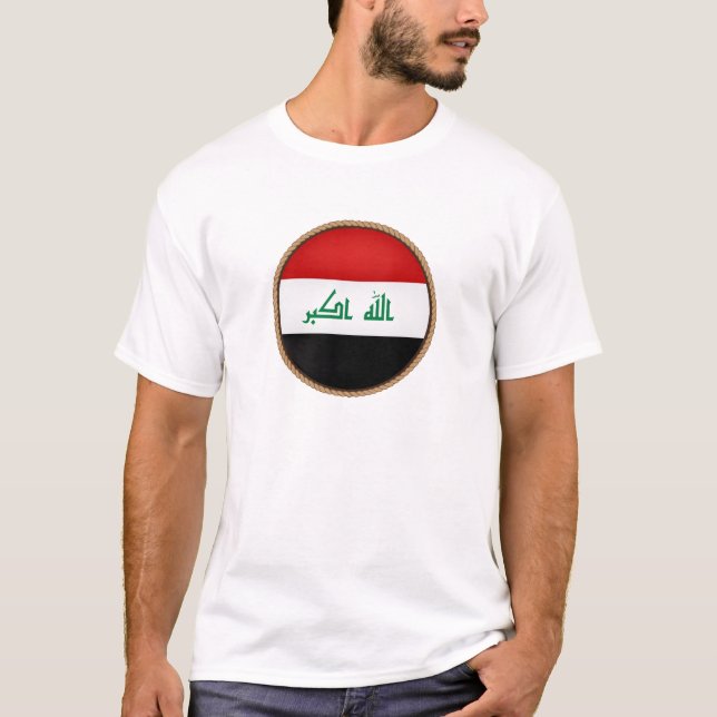 Cool Iraq Flag Seal T-Shirt (Front)