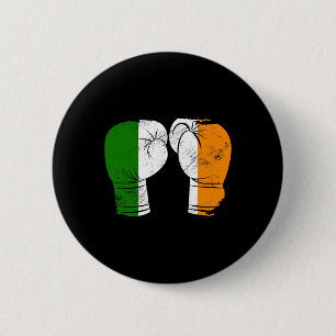 Cool Ireland Flag Vintage Irish Flag Boxing Gloves 2 Inch Round Button