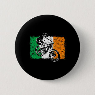 Cool Ireland Flag Vintage Irish Flag Mtb Mountain 2 Inch Round Button