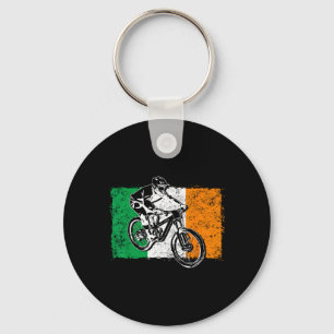 Cool Ireland Flag Vintage Irish Flag Mtb Mountain Keychain