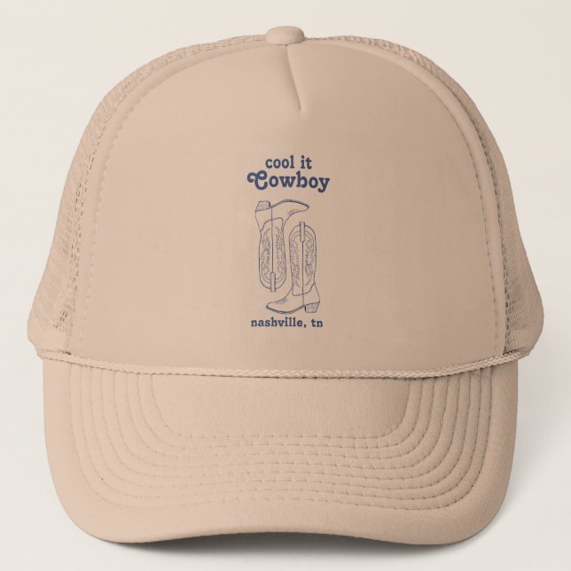Cool it cowboy  trucker hat (Front)