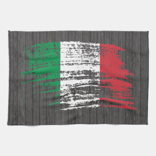 Cool Italian flag design Kitchen Towel