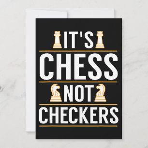 cool its chess not checkers checkers players gift holiday card