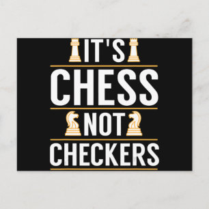 cool its chess not checkers checkers players gift holiday postcard