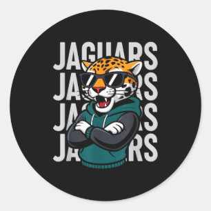 Cool Jaguar Gift For Men Women Boys Girls Kids  Classic Round Sticker