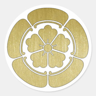 COOL JAPAN SAMURAI KAMON ! CLASSIC ROUND STICKER