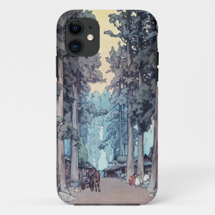 Cool japanese classic Hiroshi Tada forest painting iPhone 11 Case