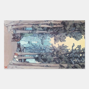 Cool japanese classic Hiroshi Tada forest painting Sticker