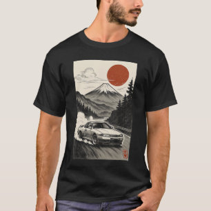 Cool Japanese Sport Race car Drifting friends T-Shirt