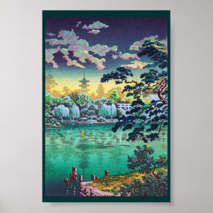 Cool japanese Ueno Shinobazu Pond Tsuchiya Koitsu Poster
