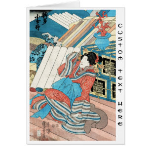 Cool japanese vintage ukiyo-e geisha lady art