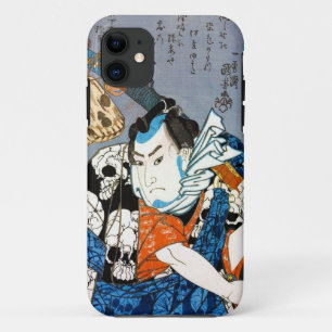 Cool japanese warrior hero samurai skull art iPhone 11 case