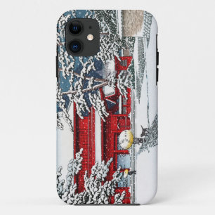 Cool japanese winter temple shrine kyoto scenery iPhone 11 case