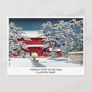 Cool japanese winter temple shrine kyoto scenery postcard