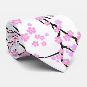 cool Japon motif floral cravate