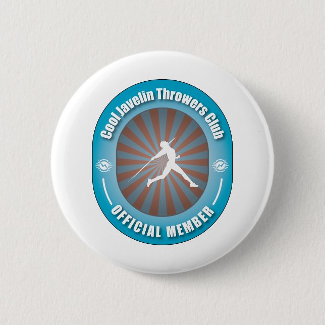 Cool Javelin Throwers Club 2 Inch Round Button (Front)
