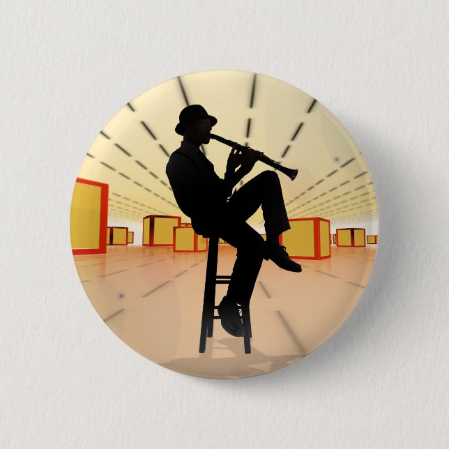 Cool Jazz 3 2 Inch Round Button (Front)
