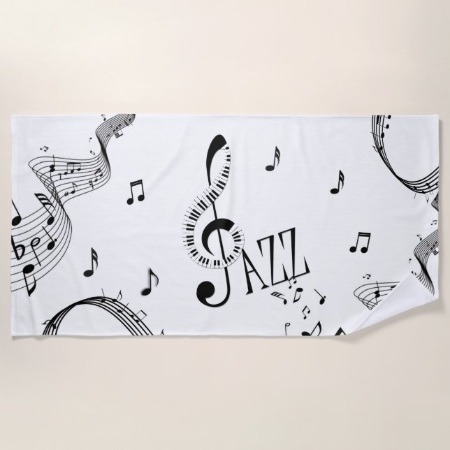Cool Jazz Beach Towel (Front)