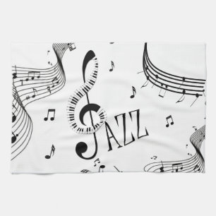 Cool Jazz Music Kitchen Towel