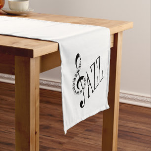 Cool Jazz Music Short Table Runner