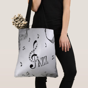 Cool Jazz Silver Tote Bag