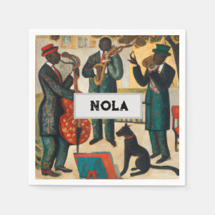 Cool Jazz Trio In NOLA Paper Napkin