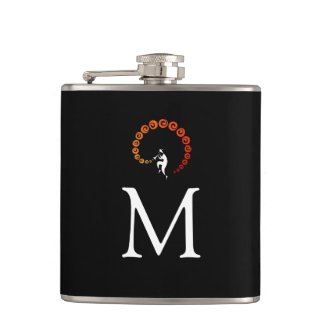 Cool Jazz Trumpet Musician Monogram Yellow Orange