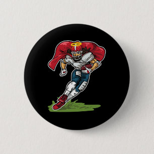 Cool Jesus American Football Gift Idea 2 Inch Round Button
