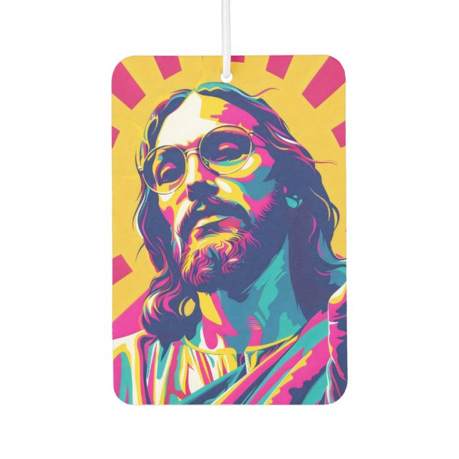 Cool Jesus Pop Art Air Freshener (Front)