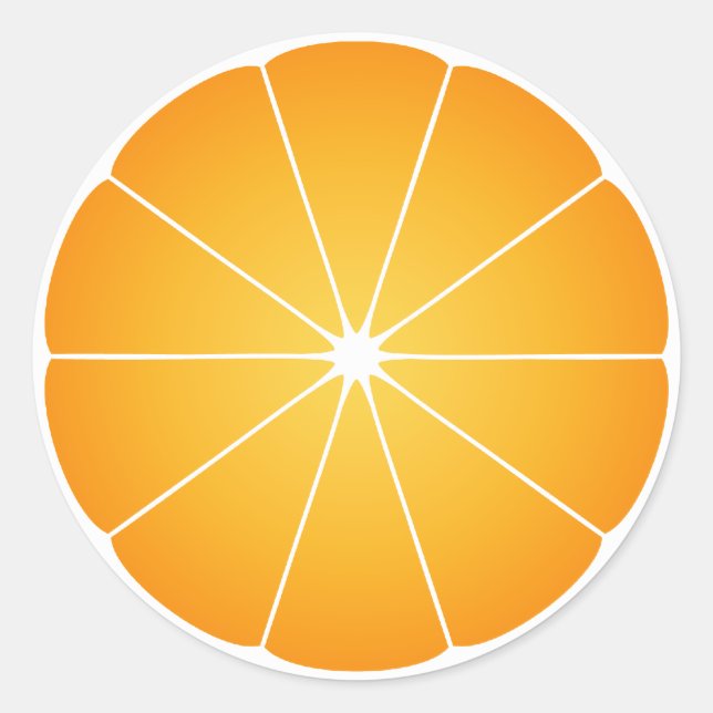 Cool Juicy Orange fruit slice Classic Round Sticker (Front)