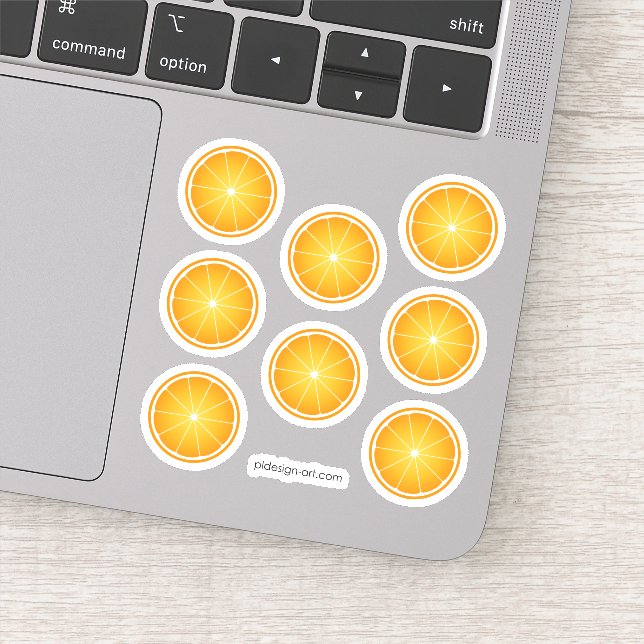 Cool Juicy Orange fruit slices pattern (Detail)