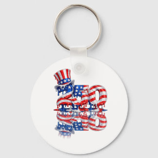 Cool July 4th celebration Key Chain