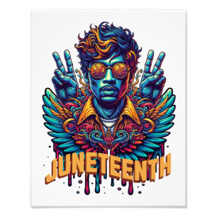 Cool Juneteenth Black History Month Angel Freedom  Photo Print