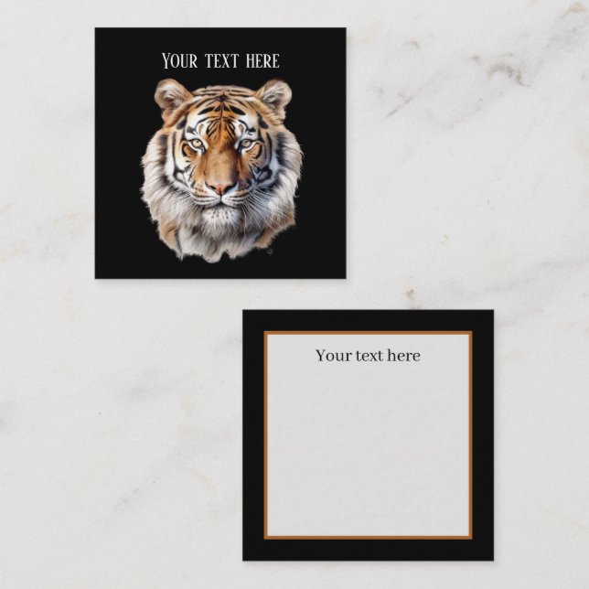 Cool jungle tiger lovers add text card (Front/Back)