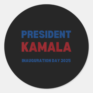 Cool Kamala Harris 2024 Women Win Inauguration Day Classic Round Sticker