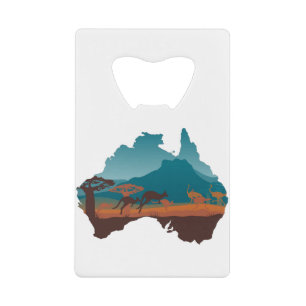 Cool Kangaroo Australia travel Support Australia Credit Card Bottle Opener