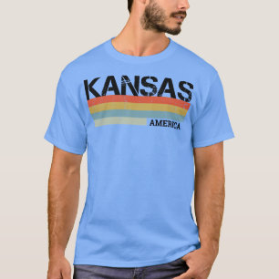 Cool Kansas State Retro Vintage Stripes T-Shirt