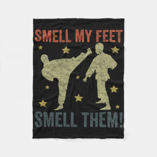 Cool Karate For Boys Girls Funny Smell My Feet Kar Fleece Blanket