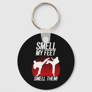 Cool Karate Gift For Boys Girls Funny Smell My Fee Keychain