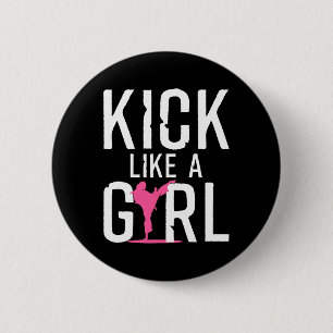 Cool Karate Gift Kickboxing Karate Lover Taekwondo 2 Inch Round Button