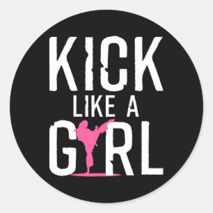 Cool Karate Gift Kickboxing Karate Lover Taekwondo Classic Round Sticker