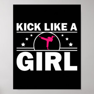 Cool Karate Gift Kickboxing Karate Lover Taekwondo Poster