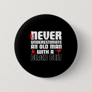 Cool Karate Humor Shirt For Men. Funny Martial Art 2 Inch Round Button