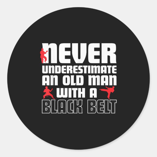 Cool Karate Humor Shirt For Men. Funny Martial Art Classic Round Sticker (Front)
