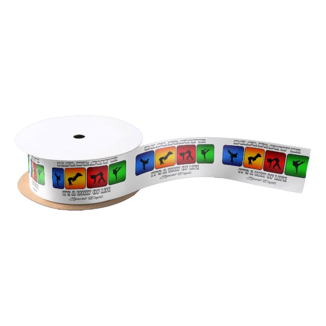 Cool Karate It Is A Way Of Life Satin Ribbon (Spool)