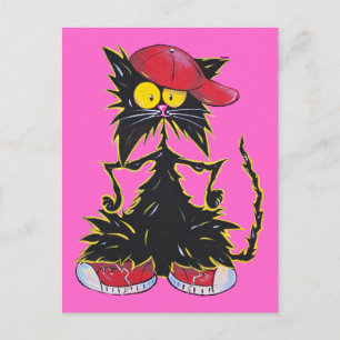 Cool Kat Hip Hop Postcard